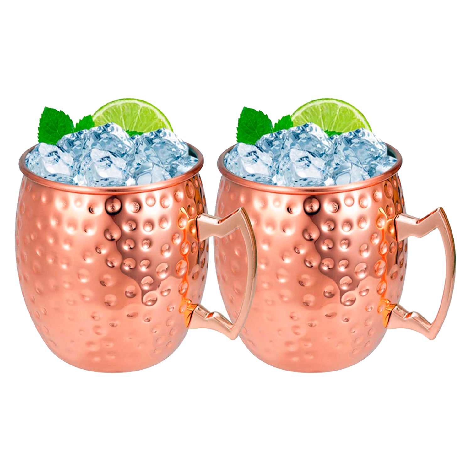 Set de 2 Mugs Encobrizados Martillados