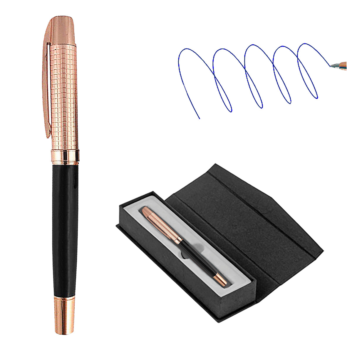 Roller Metálico Encobrizado Negro con estuche