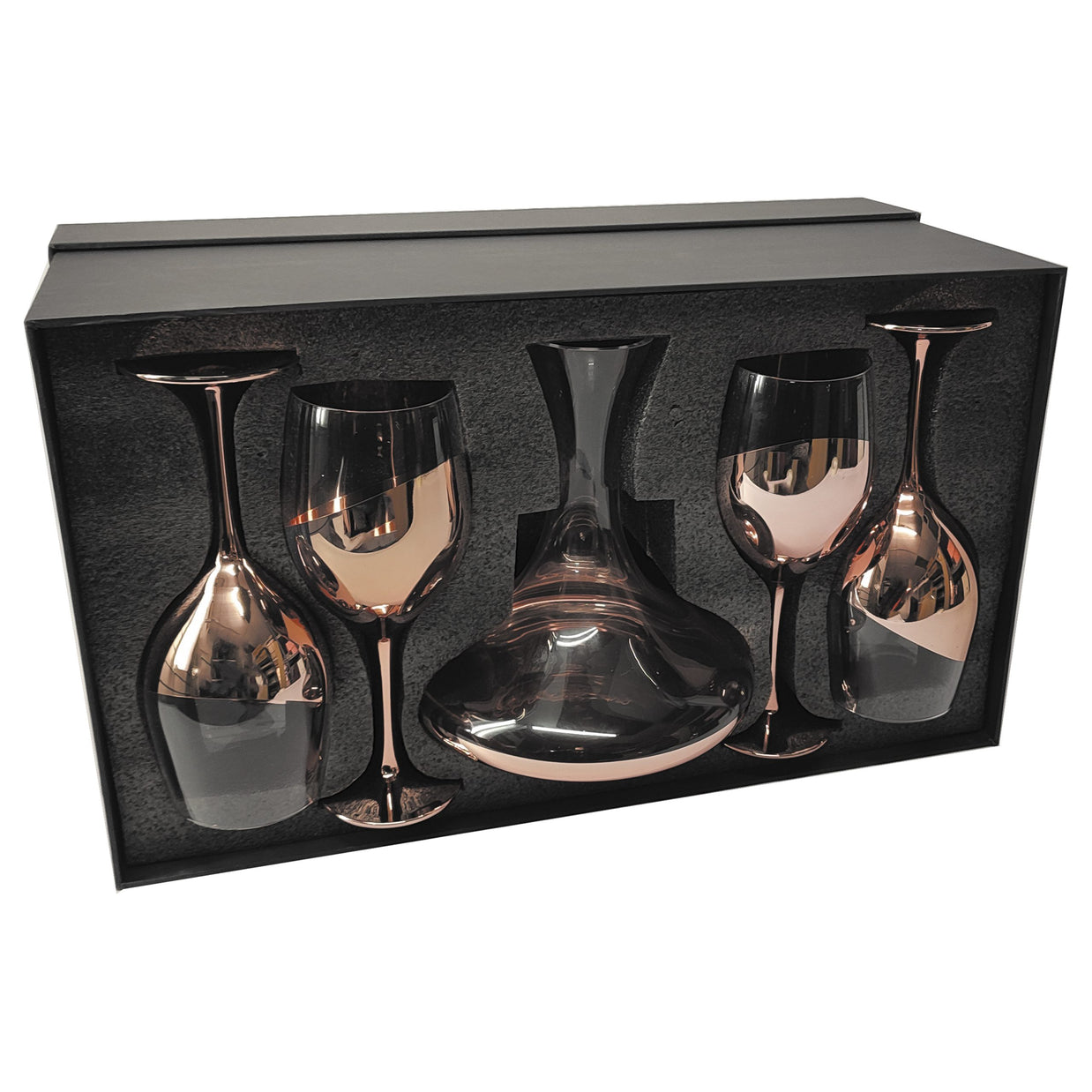 Set de Copas y Decantador para Vinos Encobrizado