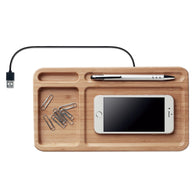Cargador Inalámbrico Escritorio Bamboo