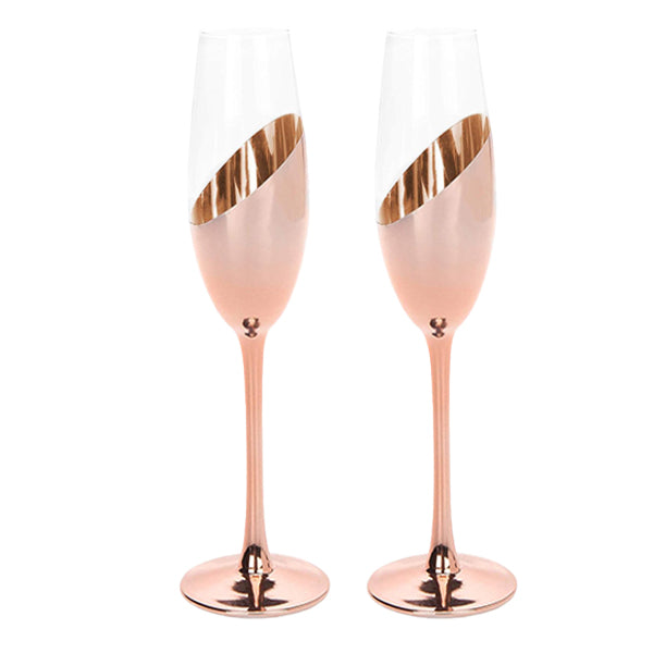 Set de 2 Copas Champagne Encobrizadas