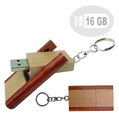 Pendrive Madera Llavero