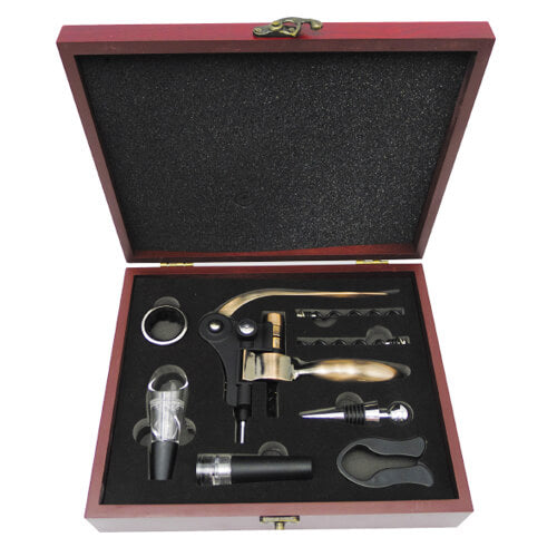 Set de Vino Deluxe Caoba